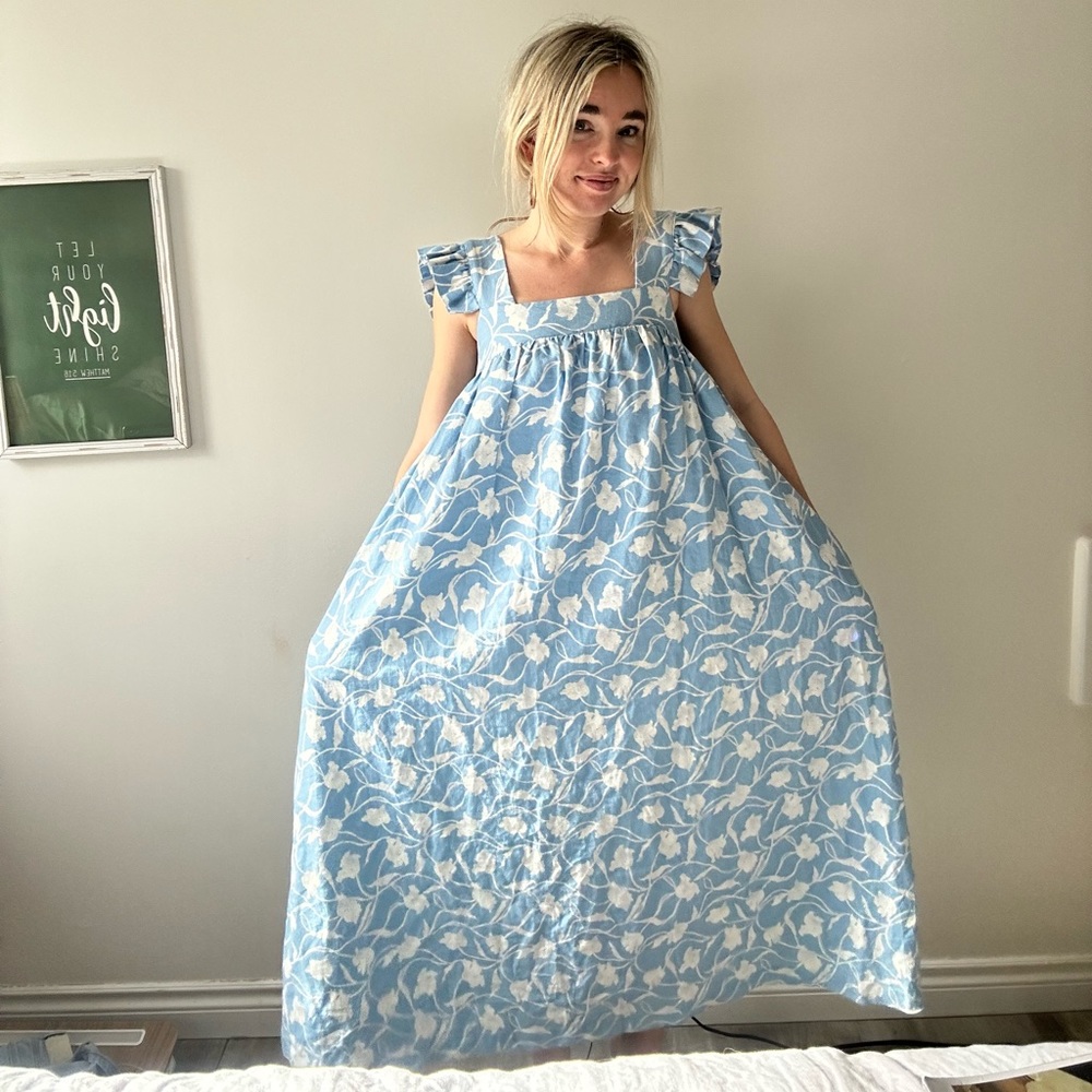 universal threads linen blend maxi dress